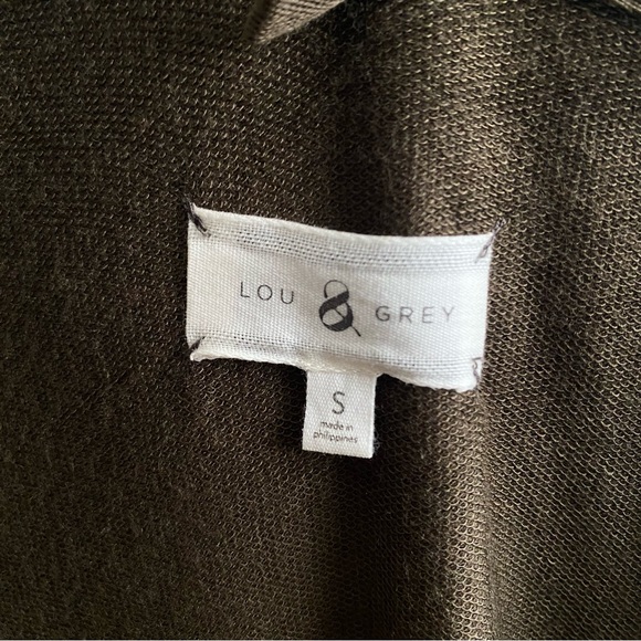 Lou & Grey Small Olive Green Hooded Sweater Dress - Picture 6 of 7